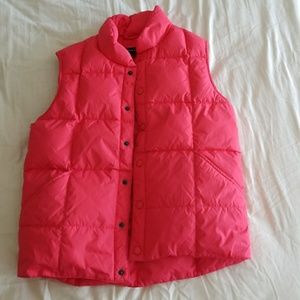 Landsend size medium goosedown puffy vest pink